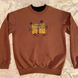 Top Stitch Sweatshirt with Sparkly Bits